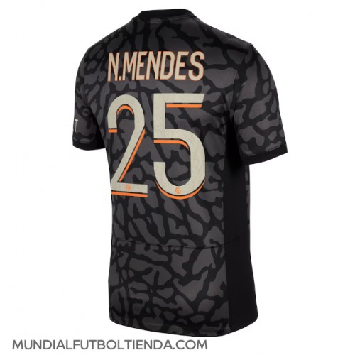 Camiseta Paris Saint-Germain Nuno Mendes #25 Tercera Equipación Replica 2023-24 mangas cortas
